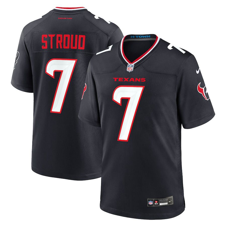 Men Houston Texans #7 C.J. Stroud Nike Navy Game NFL Jersey->houston texans->NFL Jersey